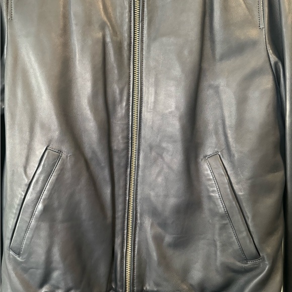 Brand New Never Worn Chevignon Teddy Cuir B-Ted Homme Marine Soft Leather Jacket - Picture 4 of 13